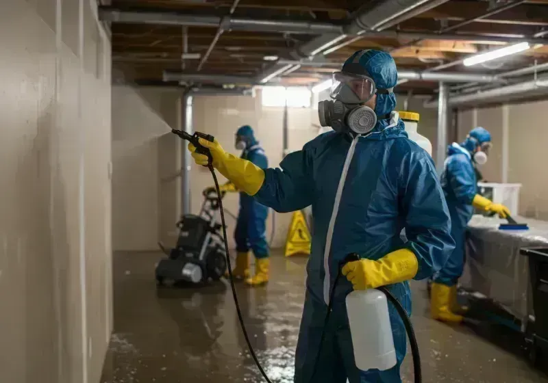 Basement Sanitization and Antimicrobial Treatment process in Pilot Rock, OR